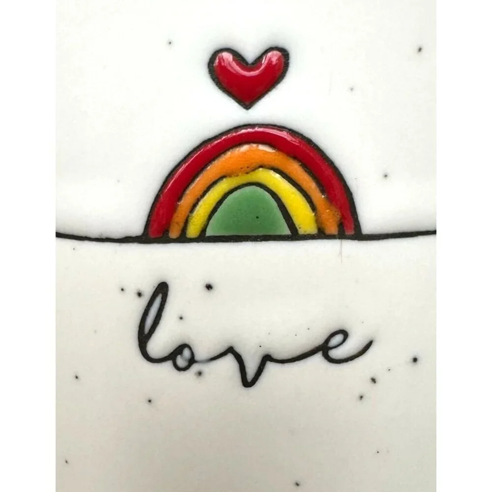 Sheffield Home Rainbow Love Mug Tall Ceramic Love is Love Valentine Coffee Cup - Picture 3 of 9